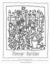Coloring Pages Garden Flowers Fence Kids Gardening Beautiful Picket Flower Color Printable Book Colouring Print Wonderweirded Getcolorings Sheets Adults Comments sketch template