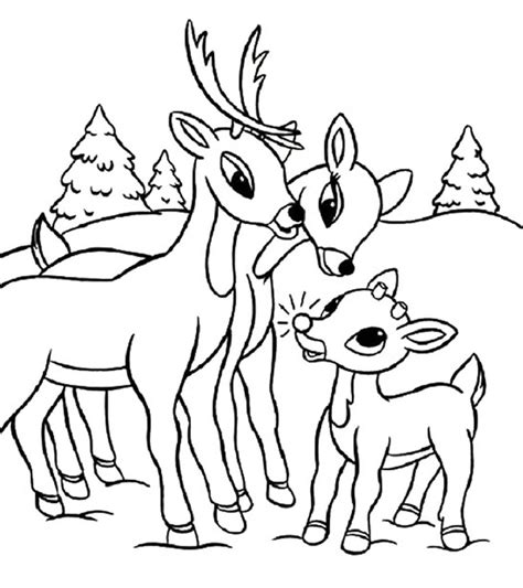 rudolph  red nosed reindeer coloring pages