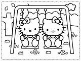 Hello Kitty Birthday Coloring Pages Printable Getcolorings Print Color sketch template