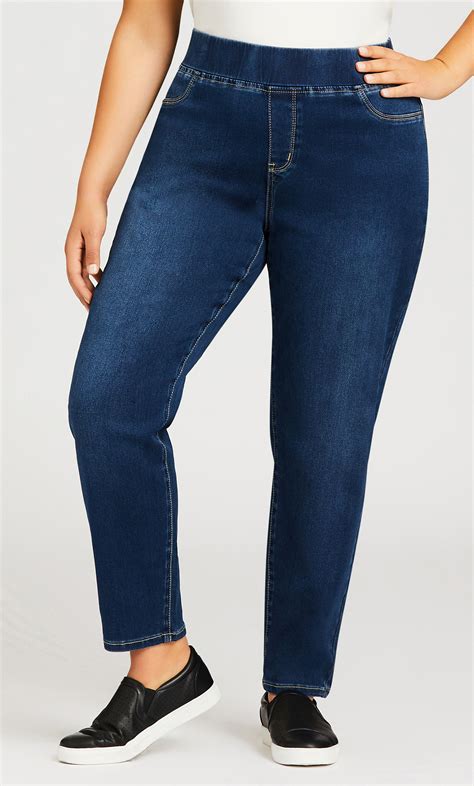 plus size plus size super stretch pull on tall average mid wash skinny jean
