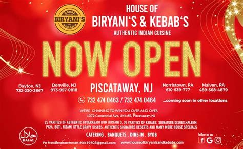 house  biryanis kebabs  open  piscataway nj greatandhracom