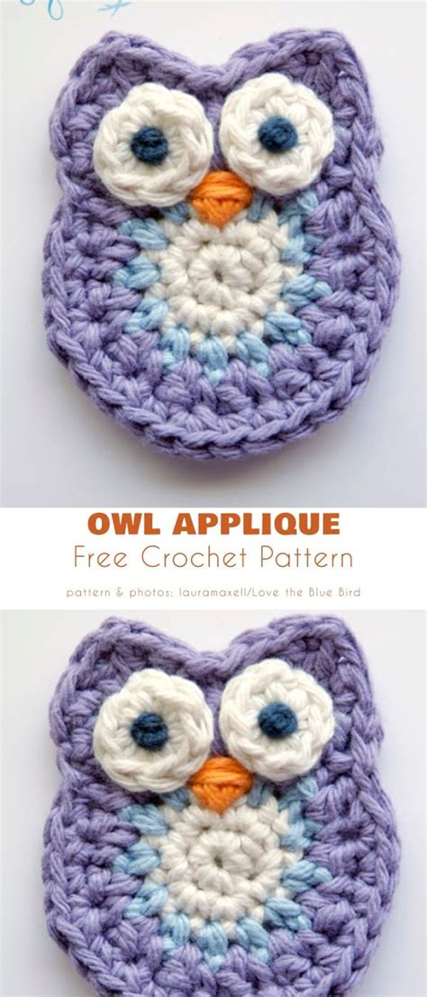 owl applique  crochet patterns  crochet owl crochet patterns