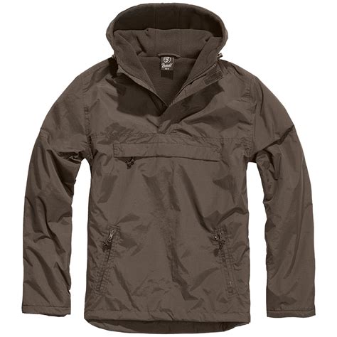 brandit classic army tactical windbreaker hooded anorak mens jacket hiking brown ebay