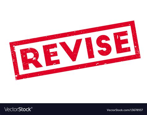 revise rubber stamp royalty  vector image vectorstock