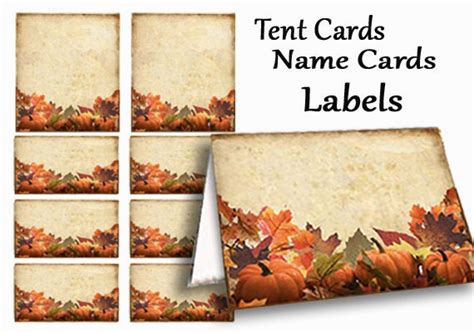 thanksgiving name tags fall place cards thanksgiving table