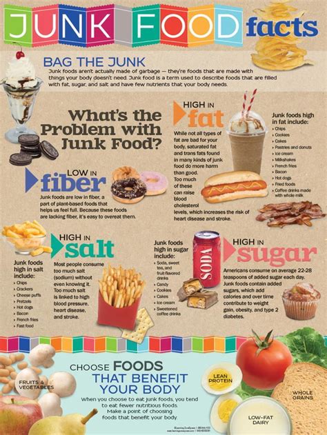 junk food facts laminated poster  walmartcom