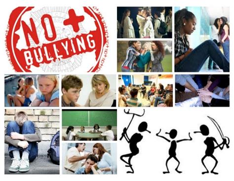 collage conflicto escolar bullying grupo
