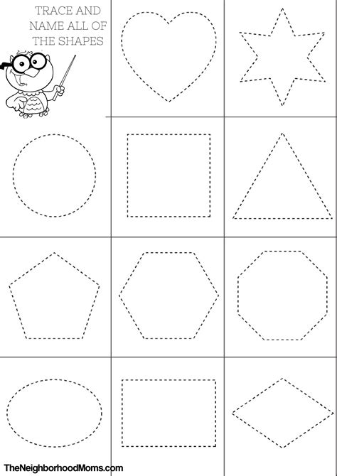 printable shapes coloring pages