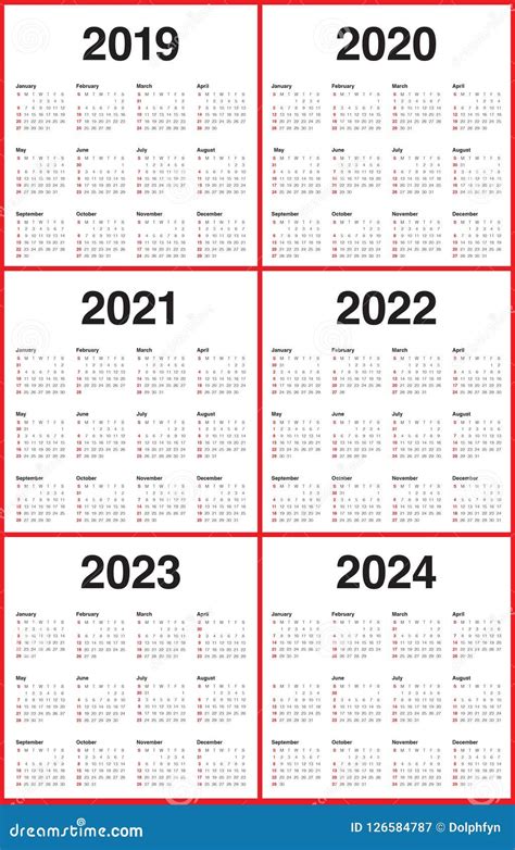 calendar calendar  years