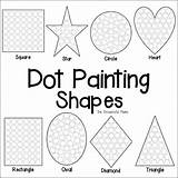 Dot Painting Shapes Preschool Worksheets Printable Printables Do Bingo Kids Fun Marker Activities Markers Theresourcefulmama Motor Fine Shape Dots Toddlers sketch template