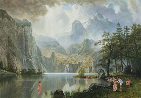 painting mountain art print landscape art albert bierstadt paintings