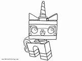 Unikitty Pages Coloring Colouring Lineart sketch template