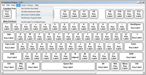 keyboard mapper  create  label   button   desktop change  colors