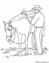 Cowboy Horse Coloring Pages sketch template