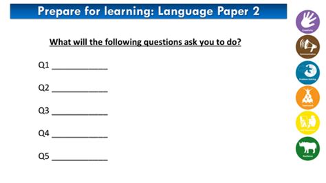 aqa english language  paper  question  revision teaching resources