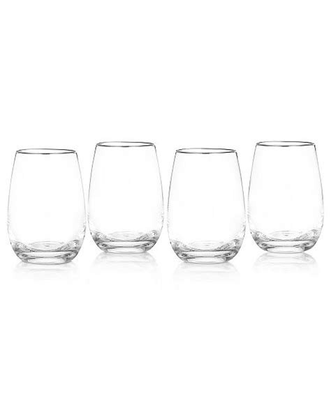 Marquis By Waterford Wine Glasses Set Of 4 Vintage Stemless Wine