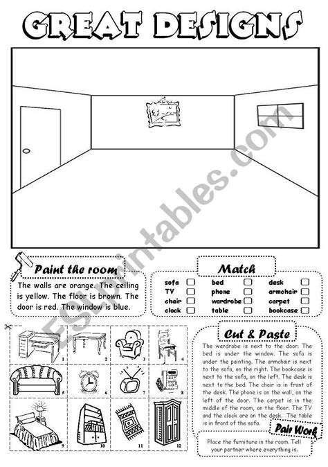 Great designs (furniture) - ESL worksheet by gabitza