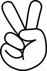Peace Sign Finger Fingers Clipart Clip sketch template
