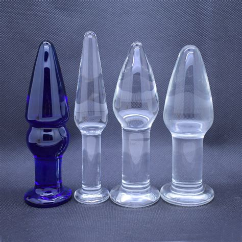 glass butt plug anal beads crystal dildo artificial male penis