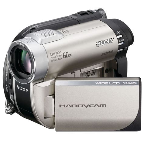sony handycam  optical zoom   lcd dvd camcorder silver tvs electronics cameras