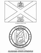 Alabama Coloring State Symbols Clipart Printable Pages Categories Webstockreview sketch template