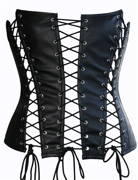 brand new fetish black corselet frontandback lace up corset waist shaping
