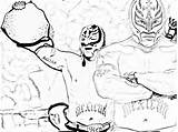 Rey Mysterio Coloring Pages Sketch Getcolorings Mask Paintingvalley Getdrawings Color Collection sketch template