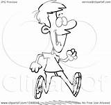 Stroll Taking Happy Young Man Outline Illustration Cartoon Royalty Rf Clip Toonaday sketch template