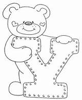 Alphabet Bears Coloring sketch template