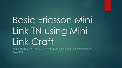 basic ericsson mini link tn  mini link craft youtube