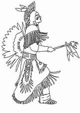 Coloring Native American Wow Pow Pages Indian Dance Color Clipart Dancer Drawing Americans Colouring Indians Doing Traditional Adult Books Sheets sketch template