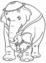 Coloring Elephant Pages Mum Jumbo Baby His Color Mom Printable Mother Drawings Dumbo Para Colorear Dibujos Coloriage Disney Sheet Imprimir sketch template