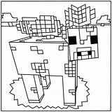 Minecraft Coloring Pages Printable Mooshroom Kids Print sketch template