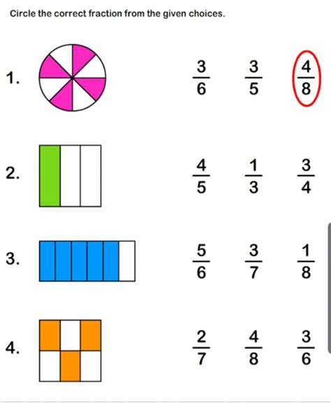 fraction  worksheet
