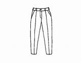 Trousers Coloring Pleated Colorear Coloringcrew sketch template