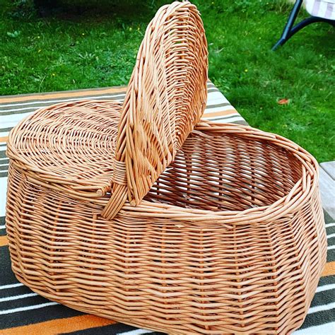 oval wicker picnic basket ollie  prestige wicker notonthehighstreetcom