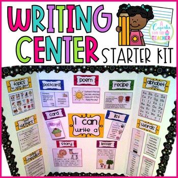 writing center starter kit printables   cupcake   teacher