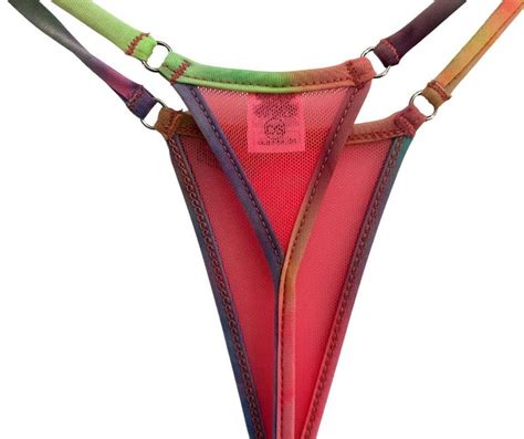 sheer hot pink micro thong bikini string bottom swimwear sheer when