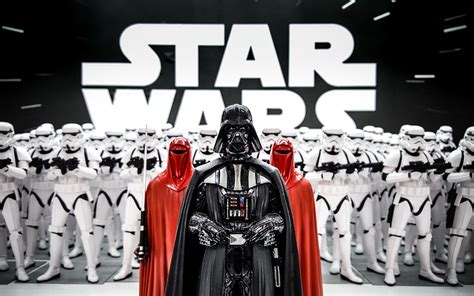 wallpaper star wars darth vader soldiers  uhd