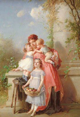 graphic beautiful painting  mother  children  graphics