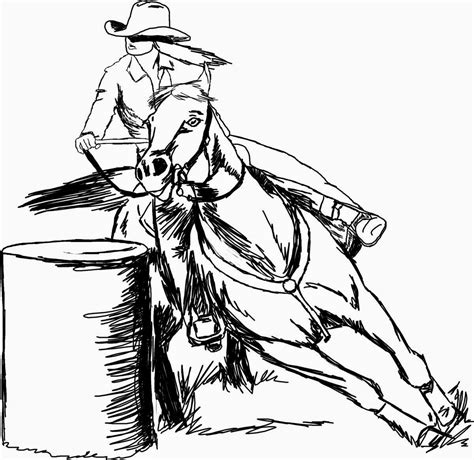 horse barrel racing coloring pages boringpopcom