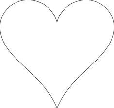 large heart template printable black  white heart clip art