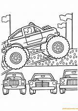 Mohawk Monster Truck Coloring Online Pages Color sketch template
