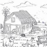 Country Barn sketch template
