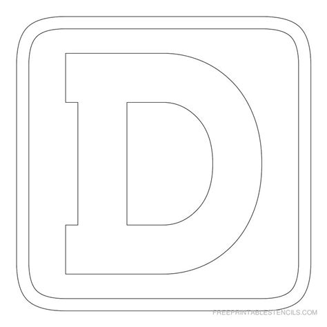 large printable block letter stencils  printableecom