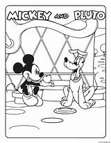 Pluto Mouse Coloring Mickey Pages Disney Printable Print sketch template