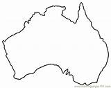Continent Australien Australii Kolorowanki Ausmalen Outline Wydruku Kolorowanka Ausmalbilder Landkarte Malvorlagen sketch template