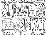 April Showers Coloring Pages May Flowers Bring Color Printable Shower Getcolorings Getdrawings Colorings sketch template
