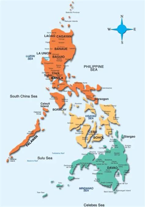 philippine map map   philippines