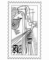 Coloring Pages Stamp Stamps Postage Events Landing Sheets Activity Special Postal Usage Authorized Service sketch template